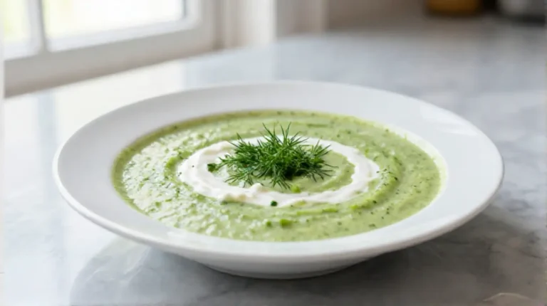 Savoureuse soupe froide de concombre au Cookeo, fraîche et légère.