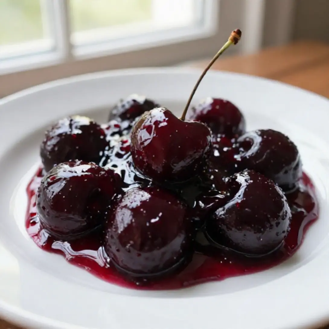 Confiture de cerises noires au Cookeo - liste des ingrédients