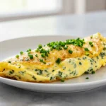 Omelette aux fines herbes au Cookeo, moelleuse et colorée.