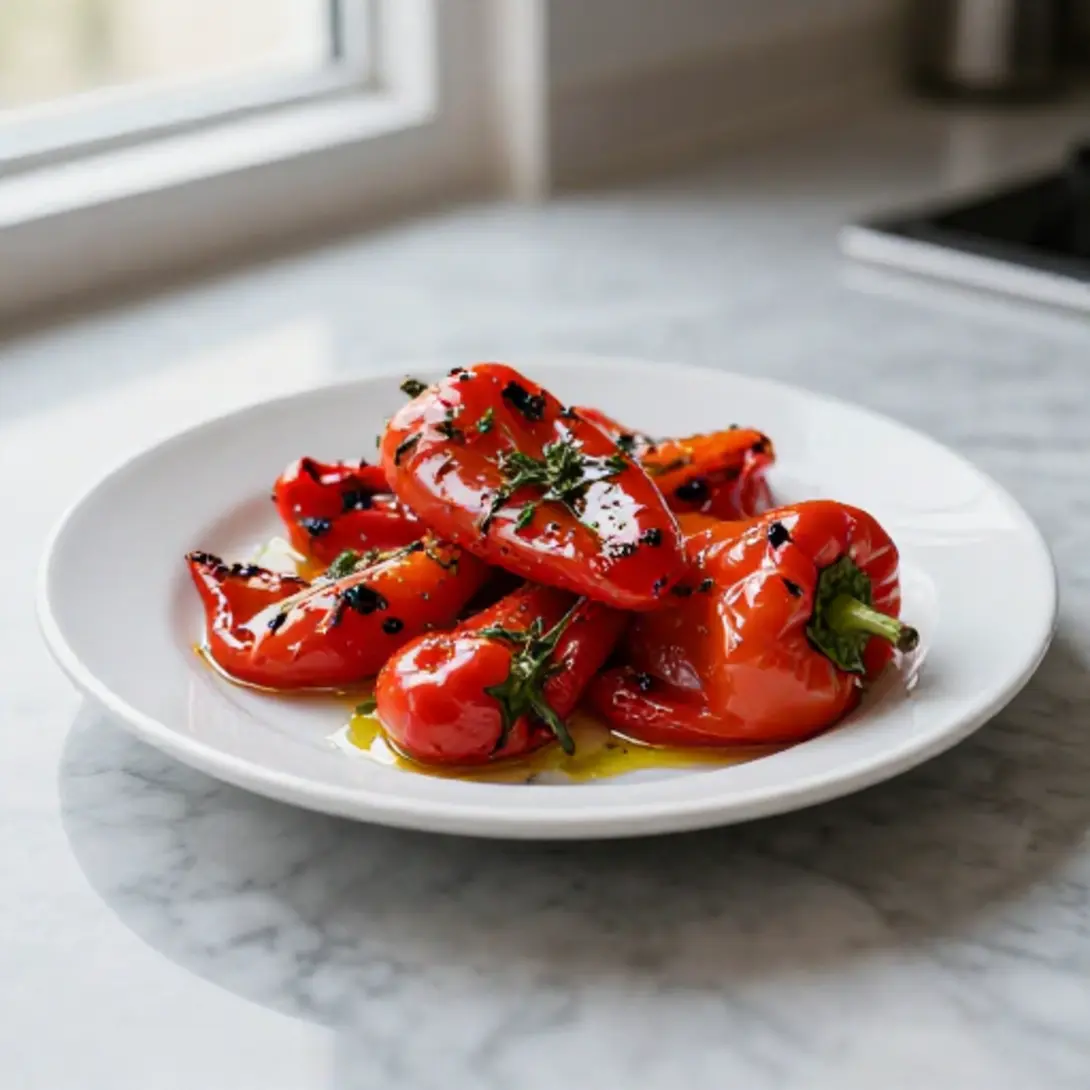 Poivrons doux grillés au Cookeo - liste des ingrédients