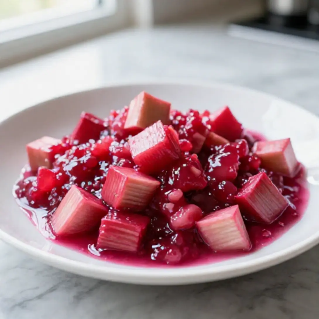 Rhubarbe compotée au Cookeo - liste des ingrédients
