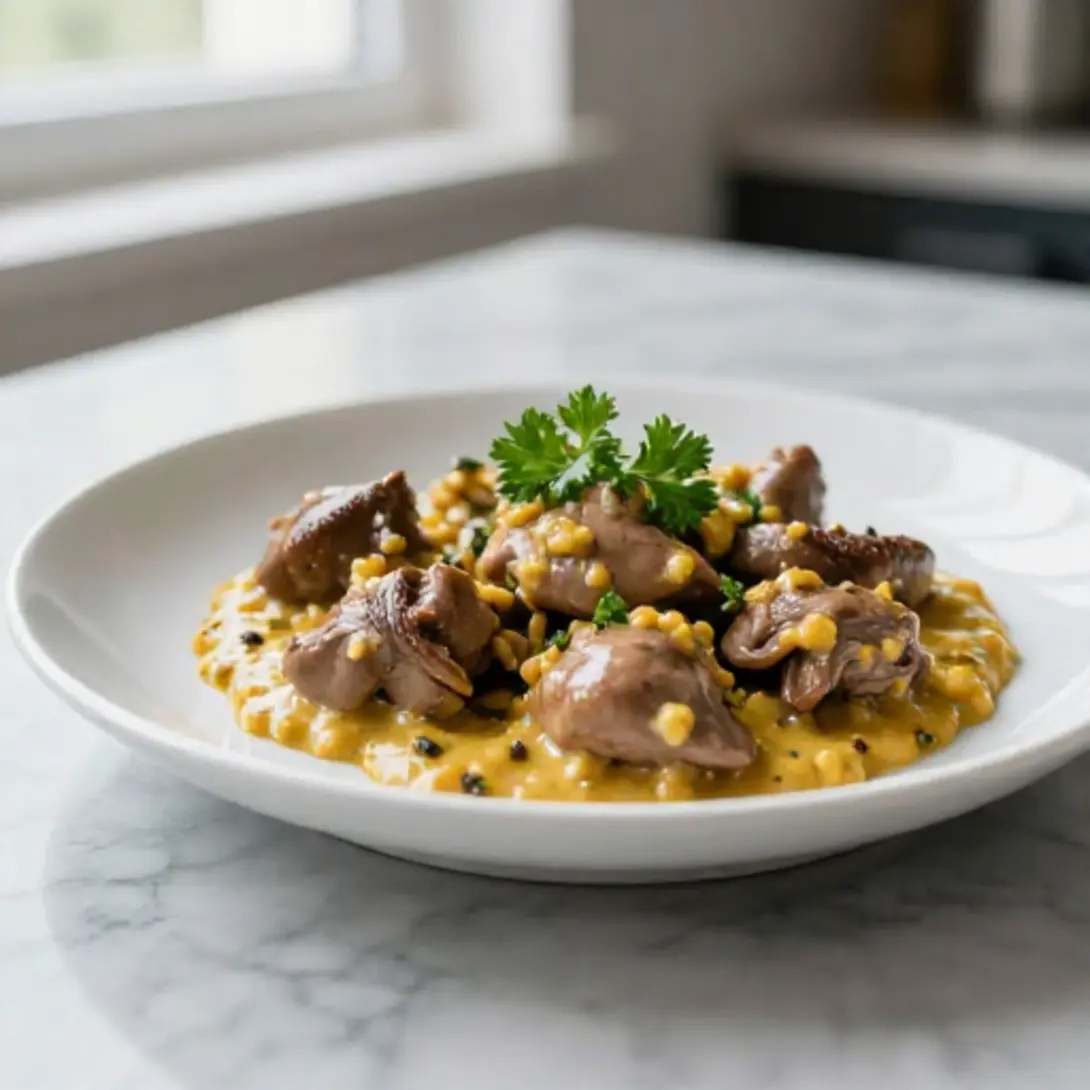 Rognons de veau à la moutarde au Cookeo - liste des ingrédients