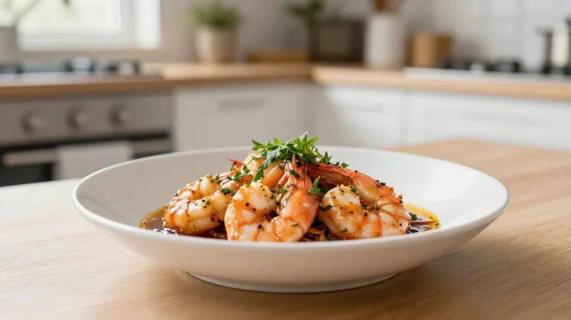 Délicieuses gambas cuites au Cookeo, parfaites pour un dîner rapide et savoureux.