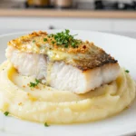Délicieux gratin de poisson avec une purée onctueuse, préparé au Cookeo.