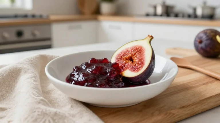 Délicieuse confiture de figues au vin rouge préparée avec le Cookeo.