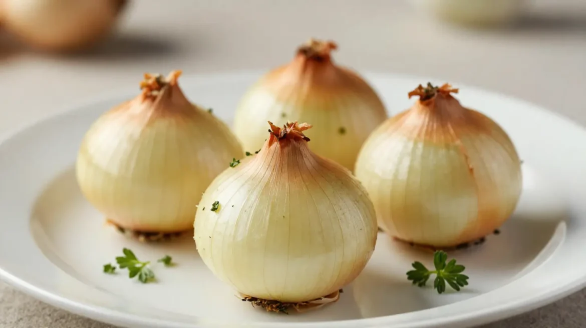 Oignons farcis cuits au cookeo, un plat savoureux et réconfortant.