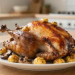 Délicieux rôti de dinde aux marrons et aux champignons préparé avec le Cookeo.