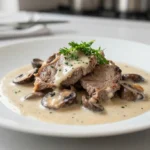 Savoureux sauté de veau à la crème et aux morilles préparé au Cookeo.