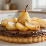 Savoureuse tarte aux poires et au chocolat préparée avec le Cookeo.