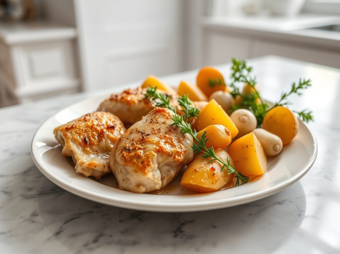Poulet Aux Pommes De Terre Et Navets Au Cookeo Poulet aux pommes de terre et navets au Cookeo, savoureux et réconfortant