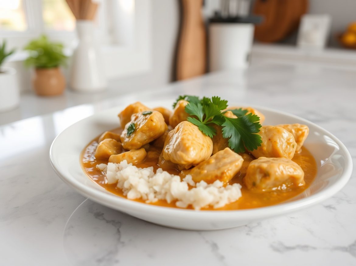 Poulet coco curry au Cookeo, savoureux et réconfortant