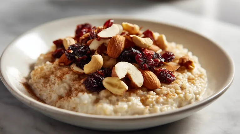 Porridge gourmand à la cannelle et fruits secs en Cookeo, réconfortant et onctueux