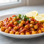 Chana masala au Cookeo, épicé et savoureux, idéal pour un repas réconfortant.
