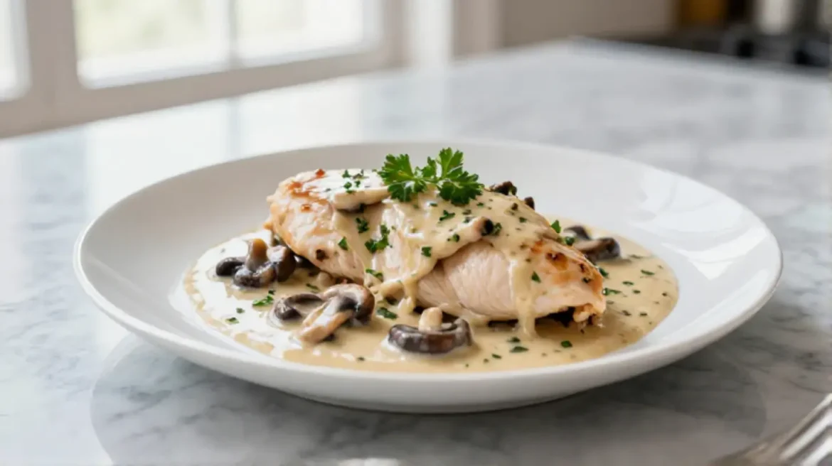 Poulet à la crème et aux champignons au Cookeo Poulet à la crème et aux champignons en Cookeo, crémeux et savoureux