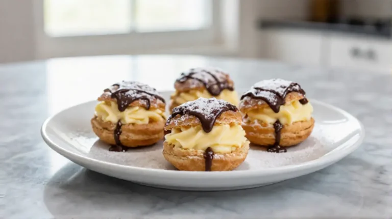Délicieuses profiteroles au Cookeo, garnies de crème et recouvertes de chocolat