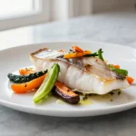 Turbot aux légumes au Cookeo, un plat savoureux et équilibré.