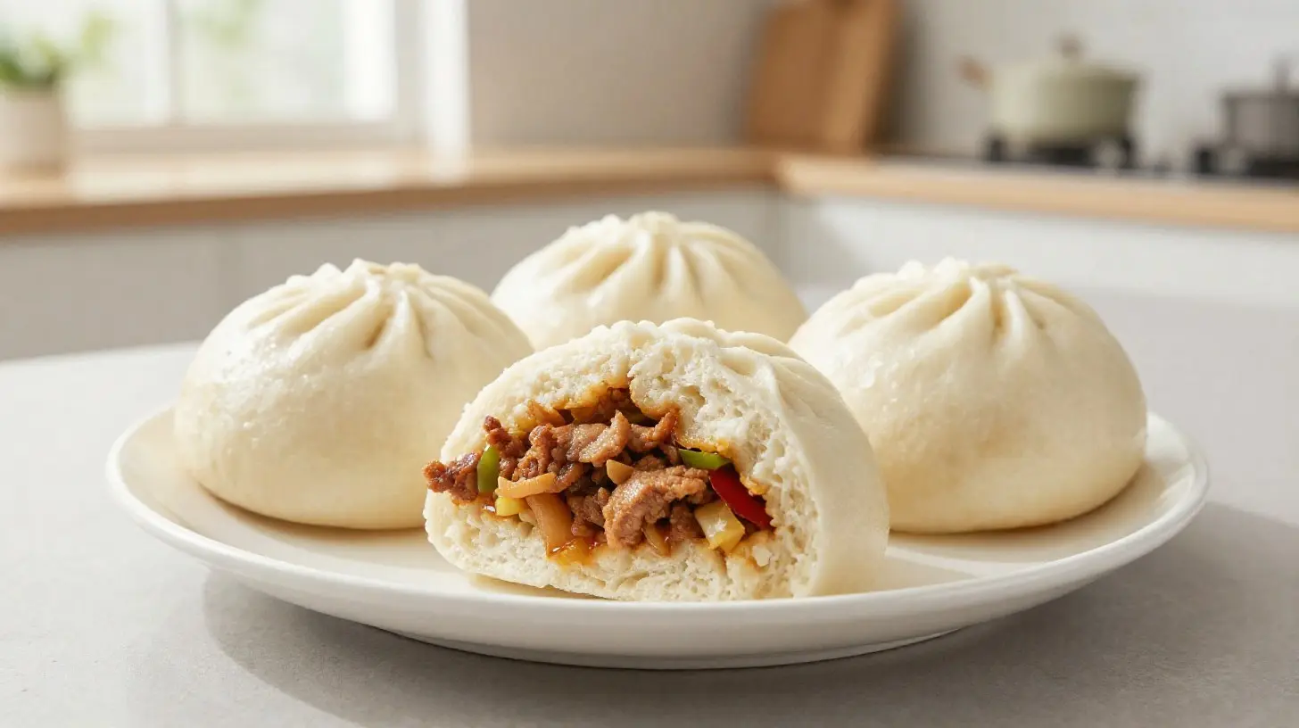 Délicieux baozi vapeur cuisinés au Cookeo, prêts en un rien de temps.