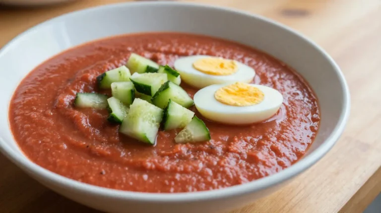 Delicieux salmorejo préparé au Cookeo, frais et onctueux.