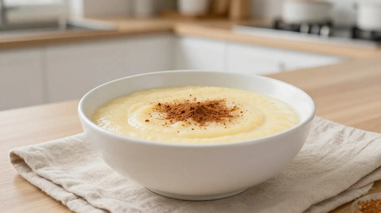 Dessert crémeux de semoule au lait préparé facilement avec le Cookeo.