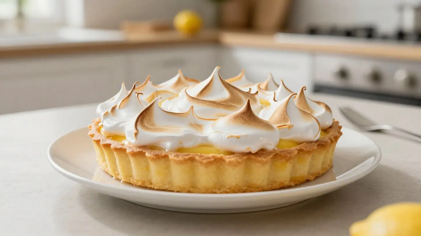 Délicieuse tarte au citron meringuée au Cookeo avec une texture légère et crémeuse.