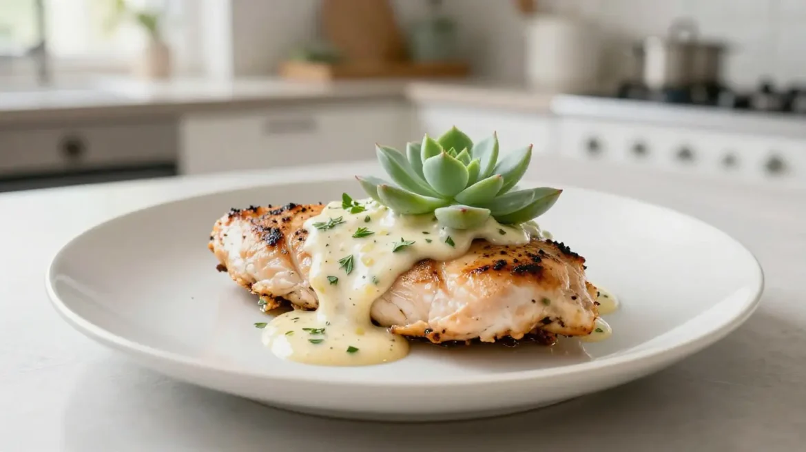 Délicieux blancs de poulet cuisinés à la crème d'échalote avec Cookeo.