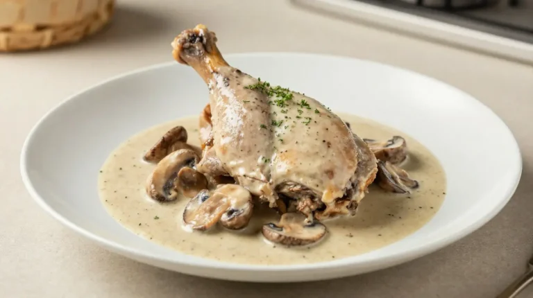 Délicieuse blanquette de dinde aux champignons préparée avec le Cookeo.