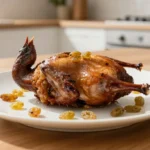 Délicieuse caille aux raisins secs cuite au Cookeo avec des saveurs irrésistibles.