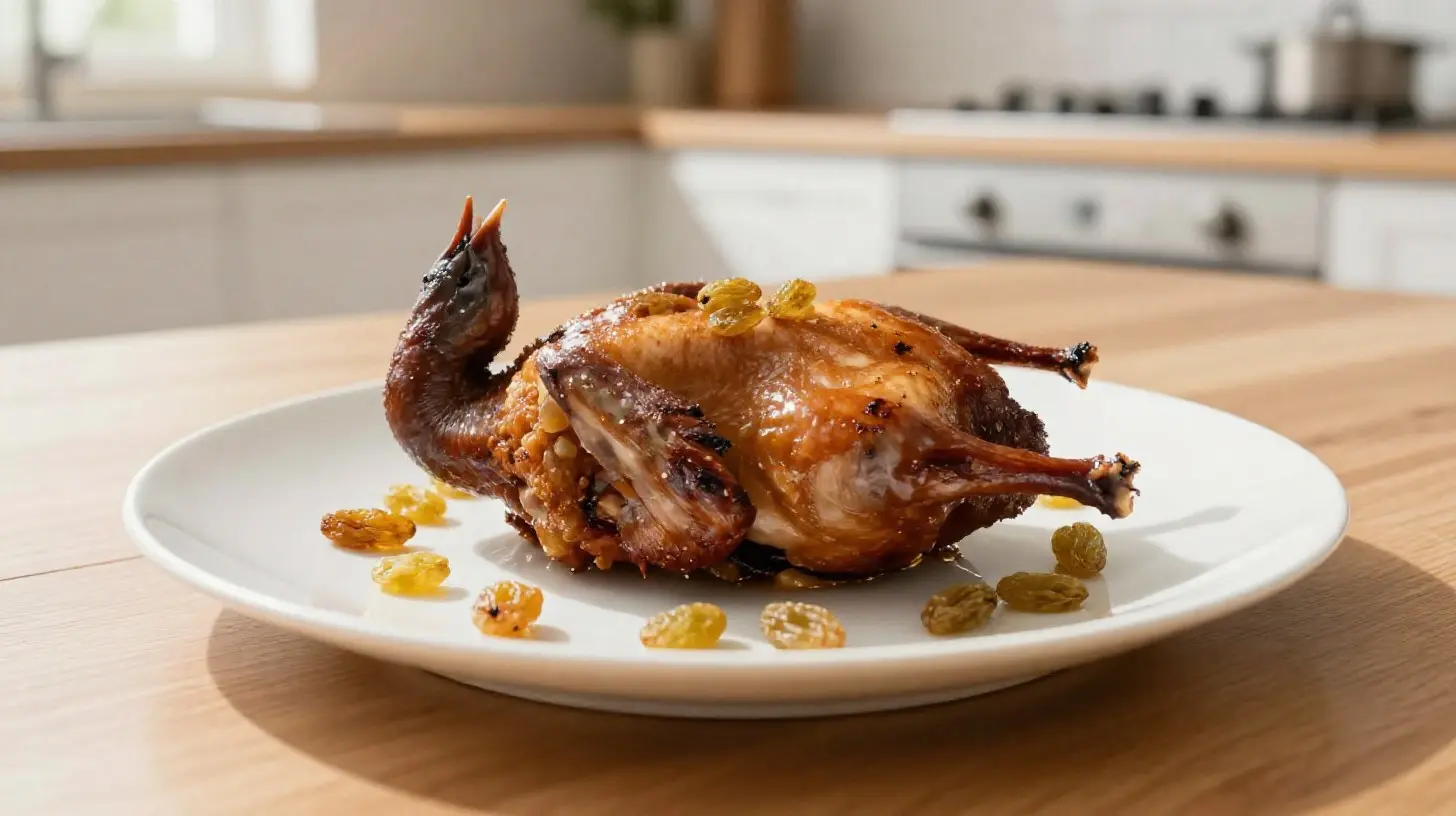 Délicieuse caille aux raisins secs cuite au Cookeo avec des saveurs irrésistibles.