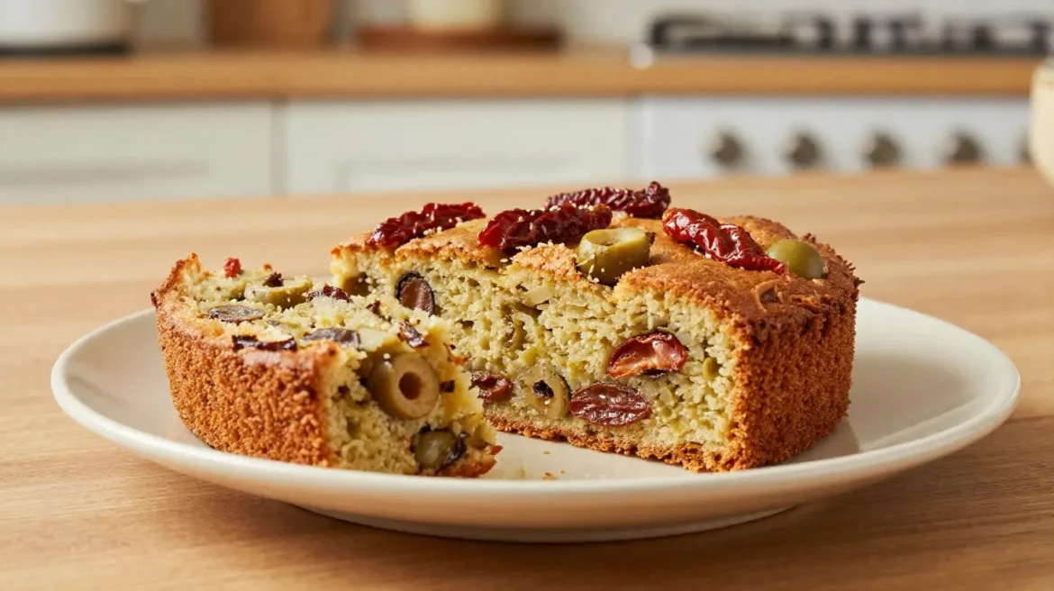 Cake aux olives et tomates séchées au Cookeo Délicieux cake aux olives et tomates séchées préparé au Cookeo.