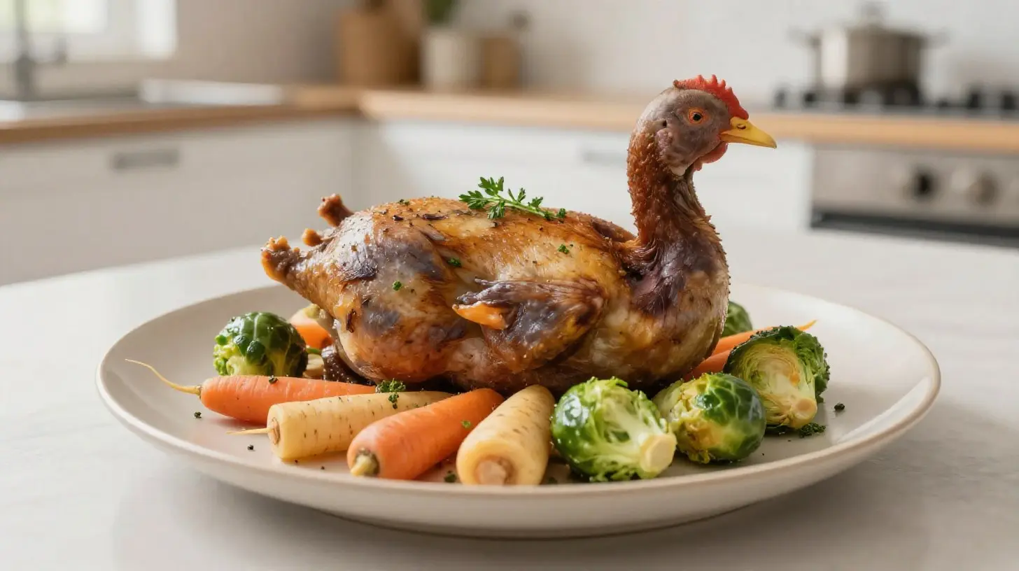 Savoureuse pintade aux légumes d'automne préparée au Cookeo.
