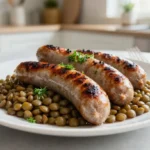 Savoureuses saucisses de Morteau aux lentilles, préparées facilement au Cookeo.