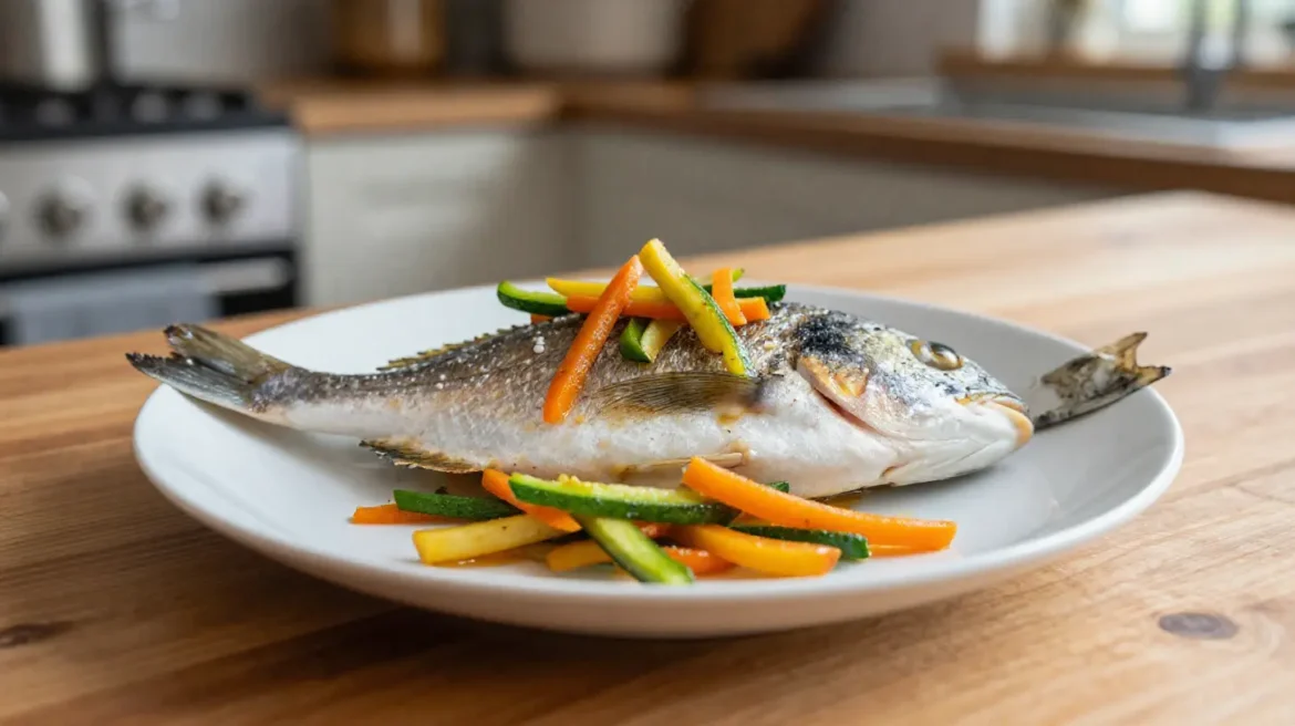 Savoureuse dorade cuisinée avec des légumes croquants au Cookeo.