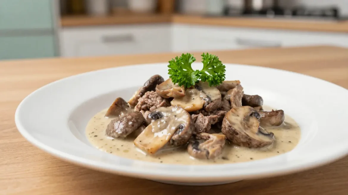 Sauté de veau aux champignons cookeo Savoureux sauté de veau aux champignons préparé avec le Cookeo.