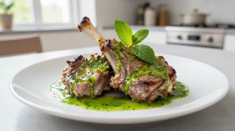 Souris d’agneau à la menthe cookeo Savoureuse souris d'agneau à la menthe cuisinée au Cookeo.
