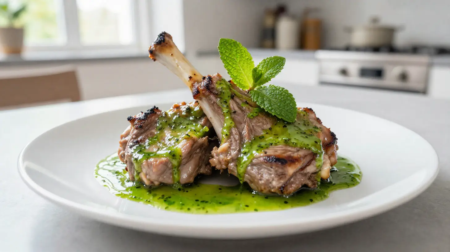 Savoureuse souris d'agneau à la menthe cuisinée au Cookeo.