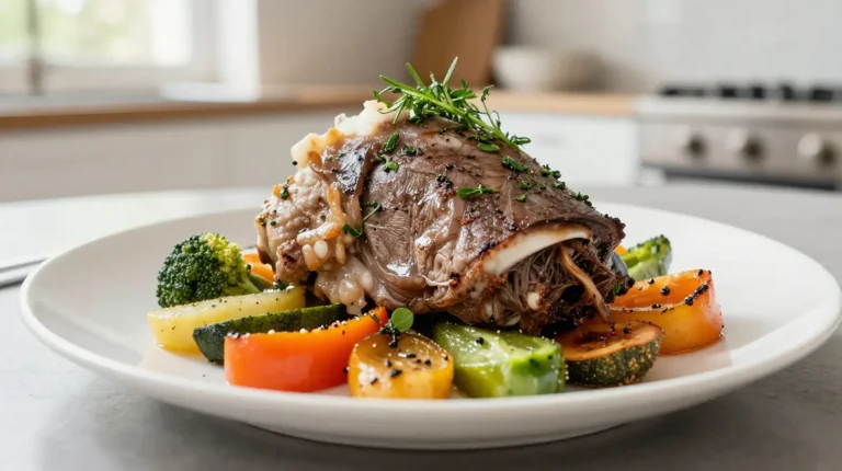 Savoureuse tête de veau aux légumes préparée au Cookeo pour un plat réconfortant.