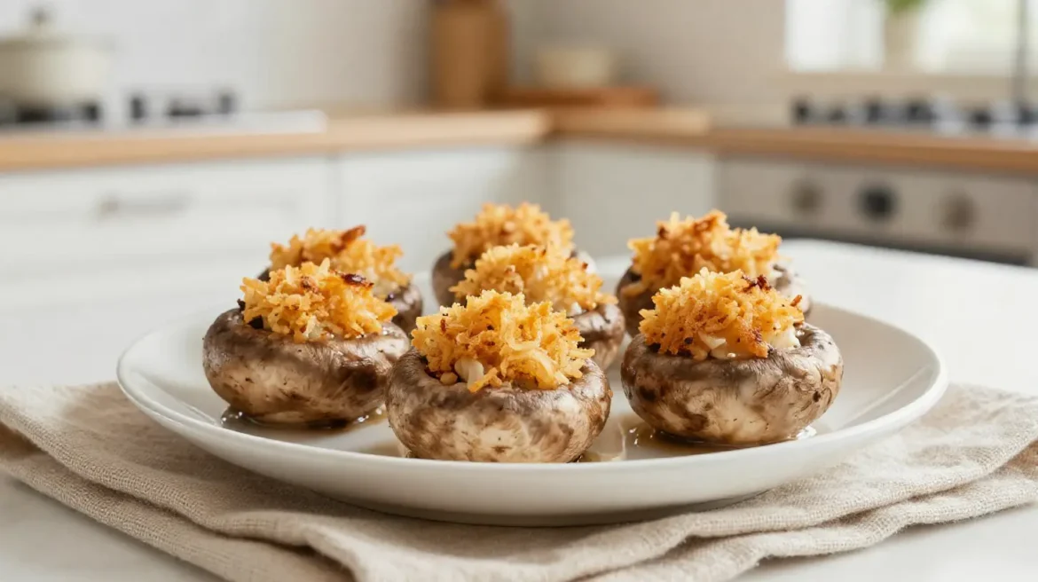 Délicieux champignons farcis au Cookeo, parfaits pour un repas convivial.
