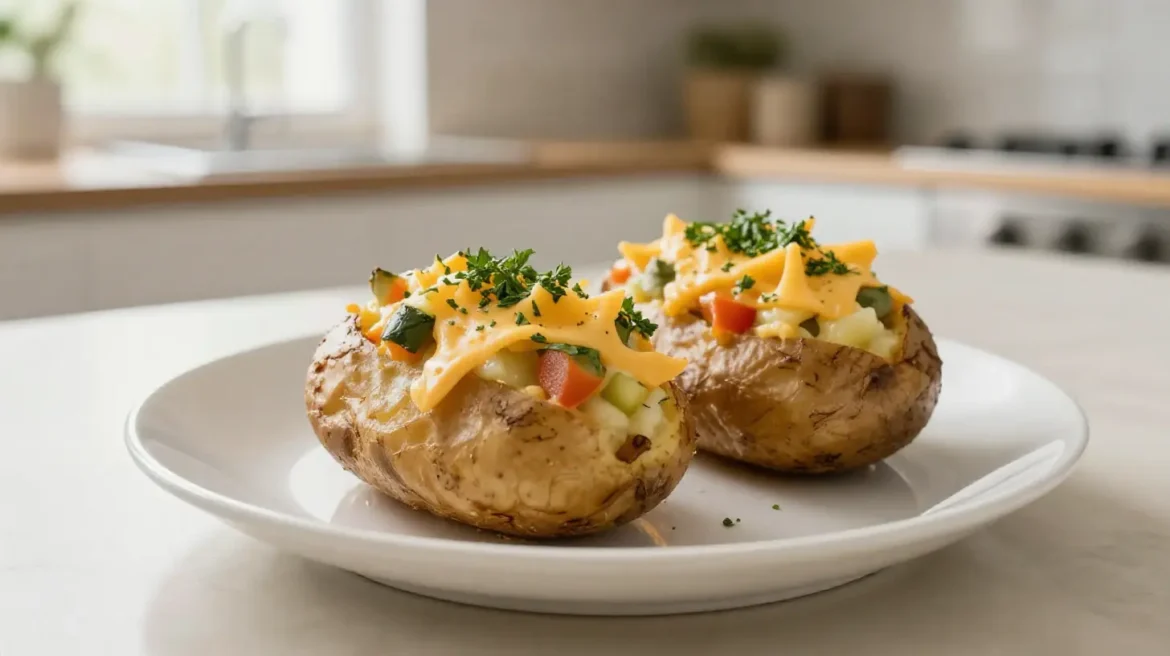 Pommes de terre farcies au cookeo Délicieuses pommes de terre farcies au Cookeo, prêtes en un rien de temps.