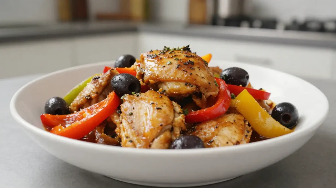 Poulet à la niçoise au Cookeo Délicieux poulet à la niçoise cuisiné au Cookeo pour un repas facile et savoureux.
