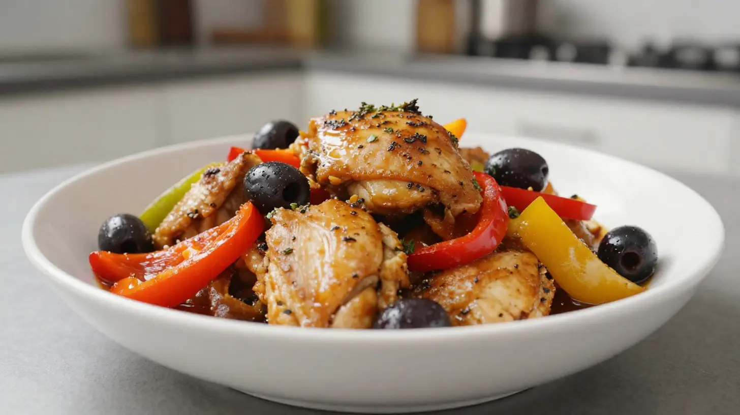 Délicieux poulet à la niçoise cuisiné au Cookeo pour un repas facile et savoureux.