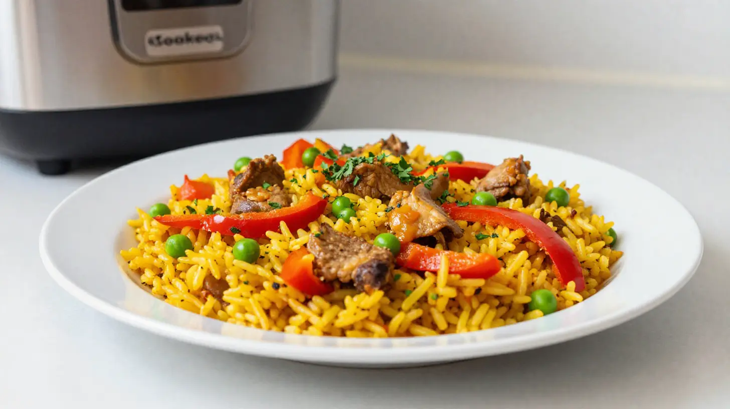 Délicieux riz à l'espagnole préparé au Cookeo, riche en saveurs.